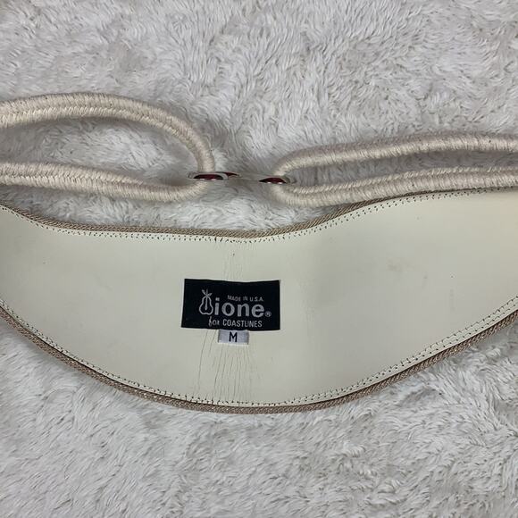 Vintage ione for coastlines suede and rope hook belt, med - Picture 5 of 9